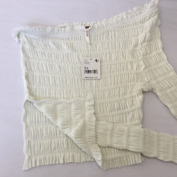 Free People One Shoulder Smock Top - Picture 3 of 4